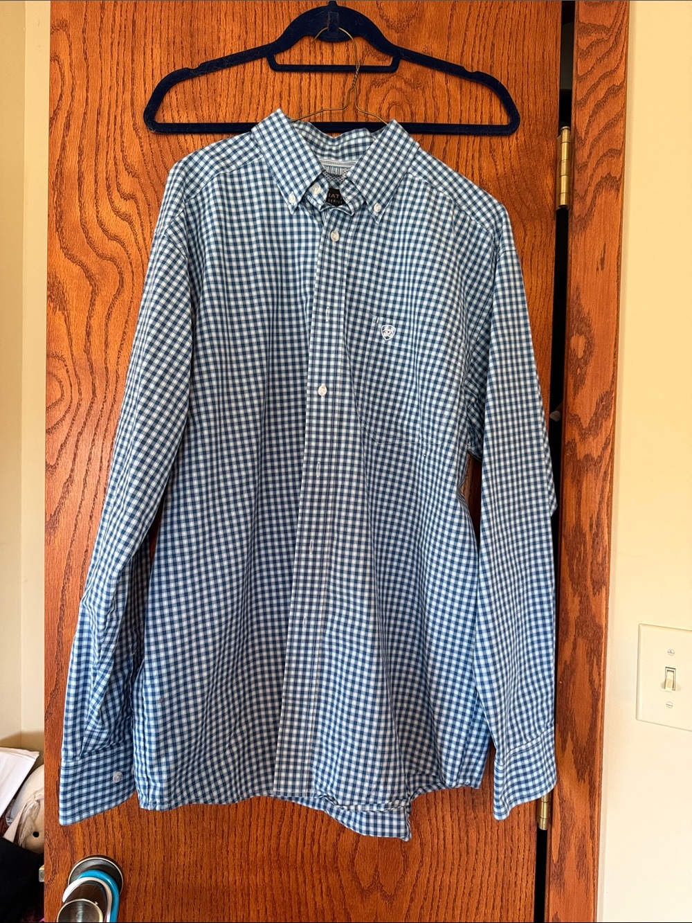 Ariat Blue Checked Button-Down Shirt